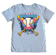 Kids' I Hit Bombs Front Short-Sleeve Tee Short Sleeve T-Shirt Cardin McCoy Heather Gray XXS (2/3) No Pocket