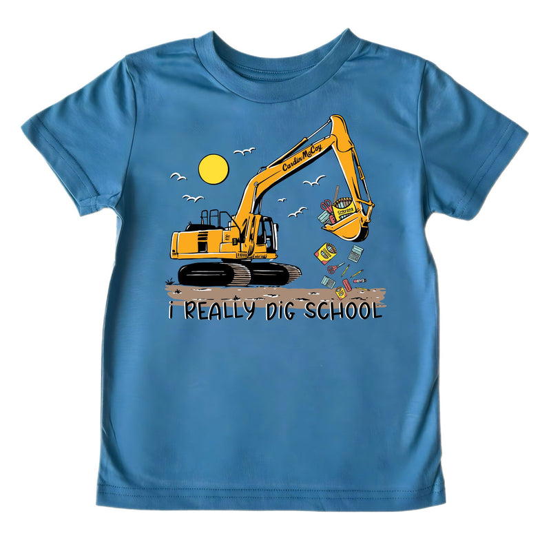 Kids' I Really Dig School Front Short-Sleeve Tee Short Sleeve T-Shirt Cardin McCoy 