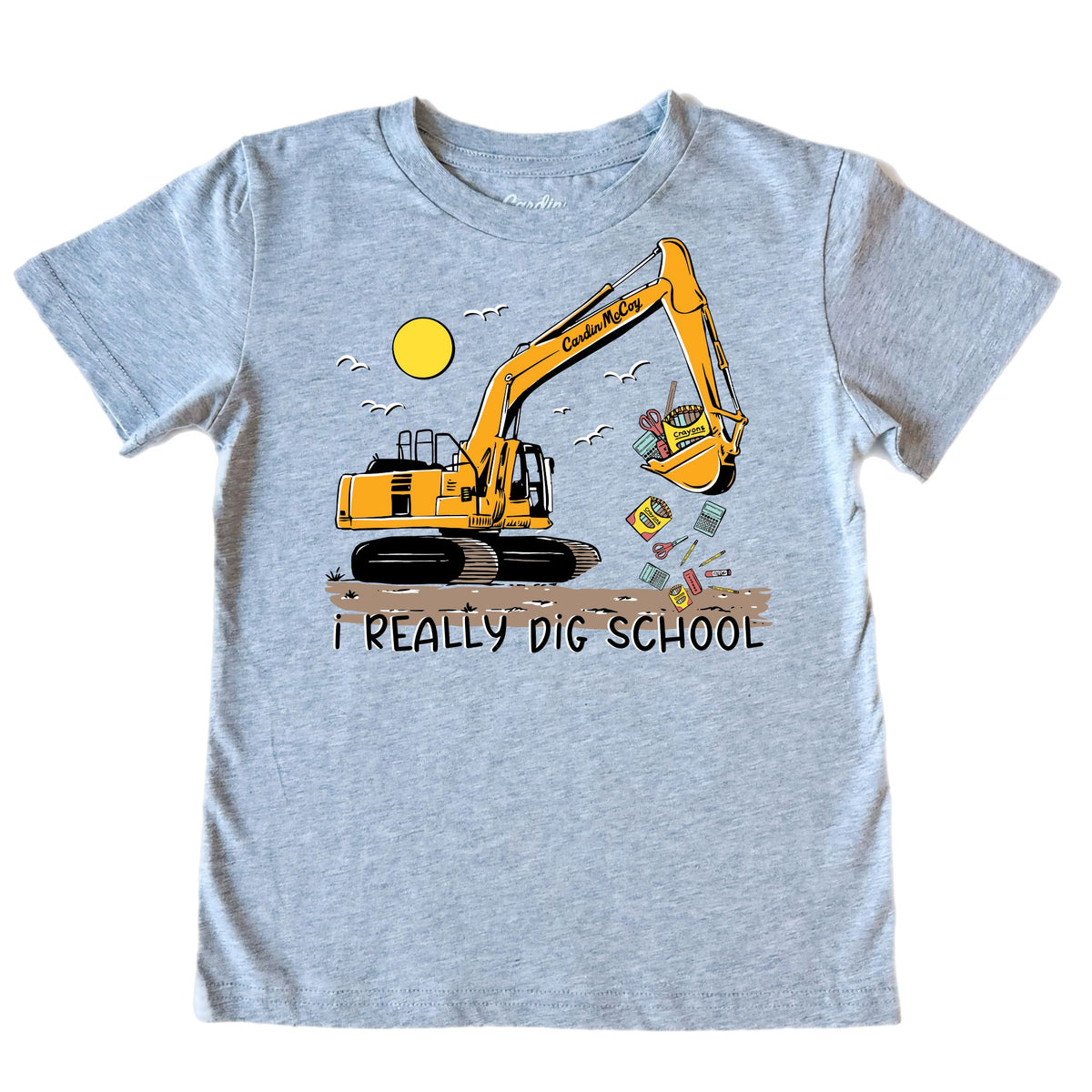 Kids' I Really Dig School Front Short-Sleeve Tee Short Sleeve T-Shirt Cardin McCoy 
