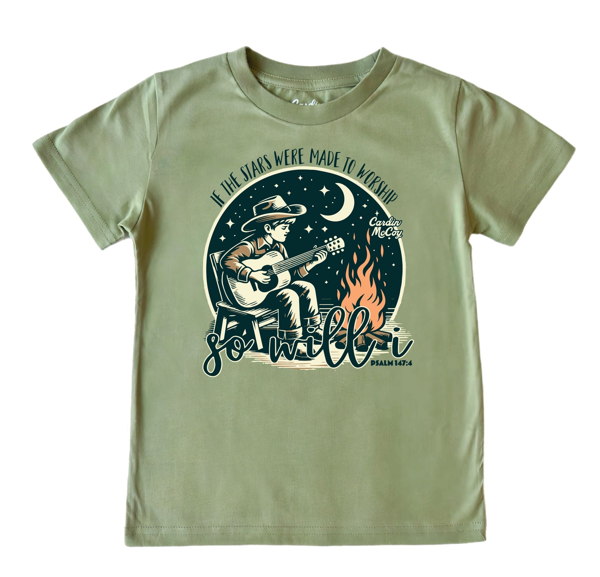 Kids' If The Stars Front Short-Sleeve Tee Short Sleeve T-Shirt Cardin McCoy Light Olive XXS (2/3) No Pocket