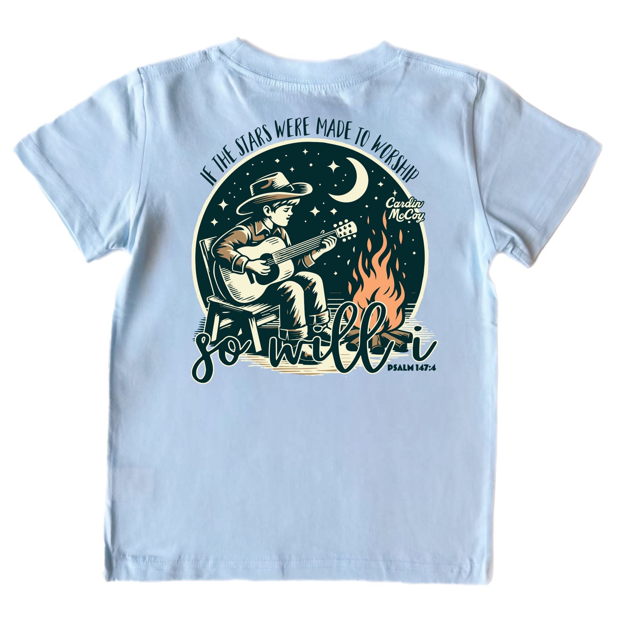 Kids' If The Stars Short-Sleeve Tee Short Sleeve T-Shirt Cardin McCoy Cool Blue XXS (2/3) Pocket