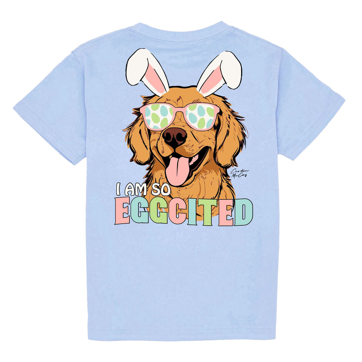 Kids' I'm So Eggcited Short Sleeve Pocket Tee Short Sleeve T-Shirt Cardin McCoy Light Blue XXS (2/3) 