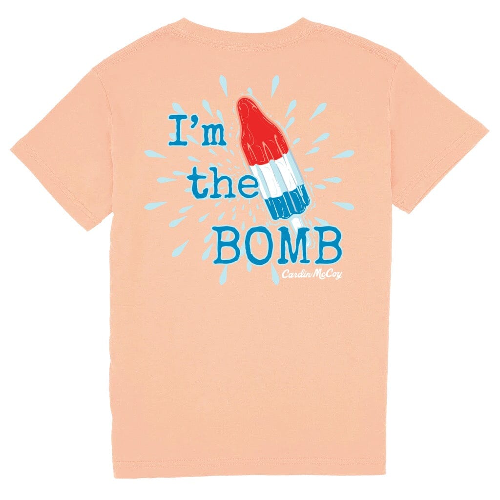 Kids' I'm the Bomb Short Sleeve Pocket Tee Short Sleeve T-Shirt Cardin McCoy Peach XXS (2/3) Pocket
