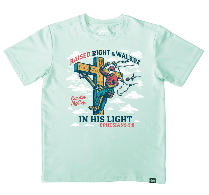 Kids' In His Light Front Design Short-Sleeve Performance Tee Short Sleeve T-Shirt Cardin McCoy 