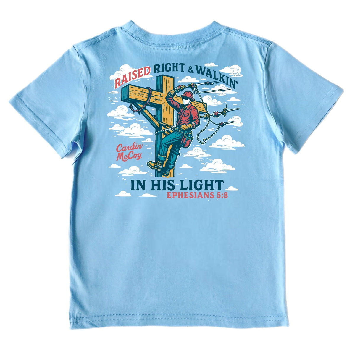 Kids' In His Light Short-Sleeve Tee Short Sleeve T-Shirt Cardin McCoy Light Blue XXS (2/3) No Pocket