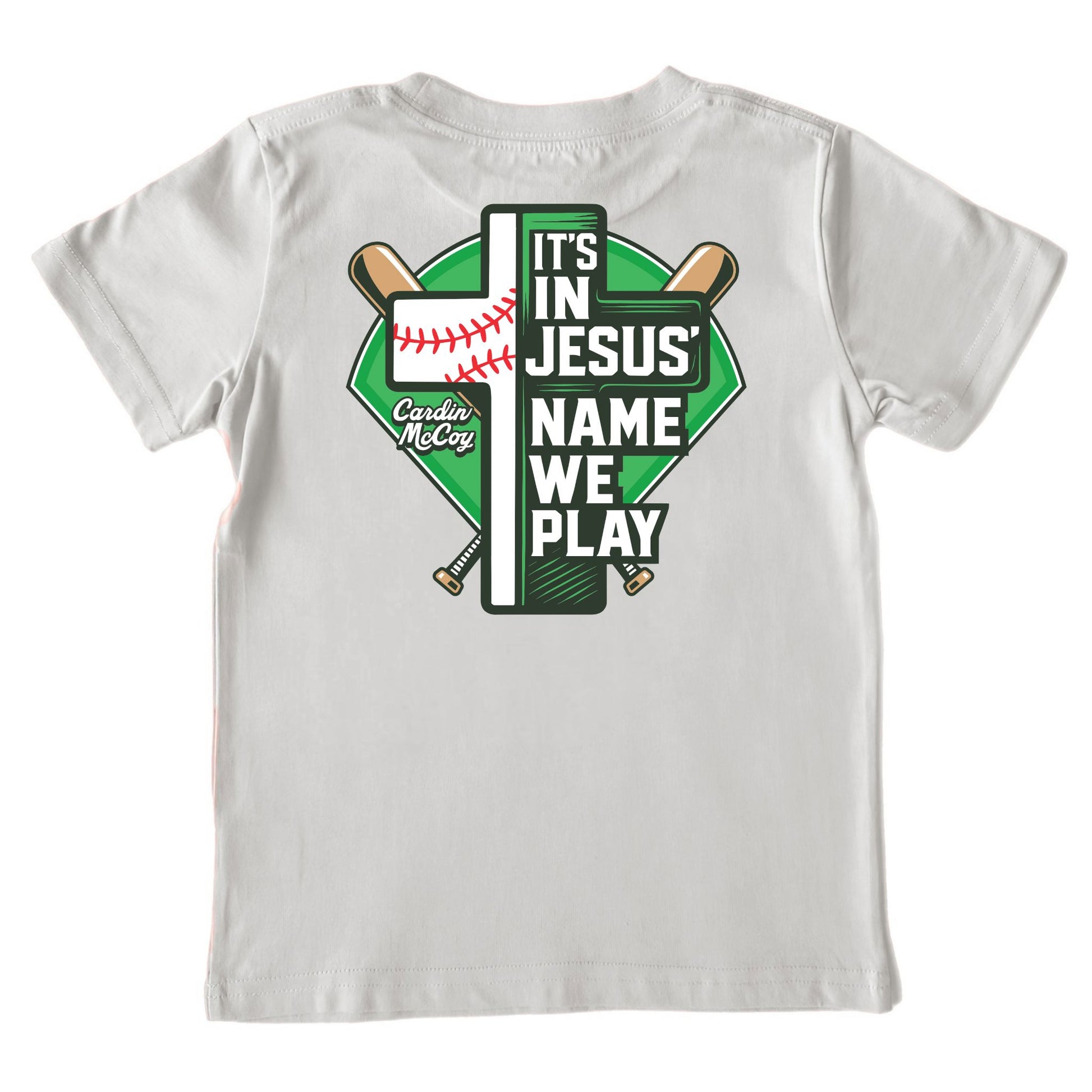 Kids' In Jesus Name Baseball Performance Short-Sleeve Tee Short Sleeve T-Shirt Cardin McCoy 