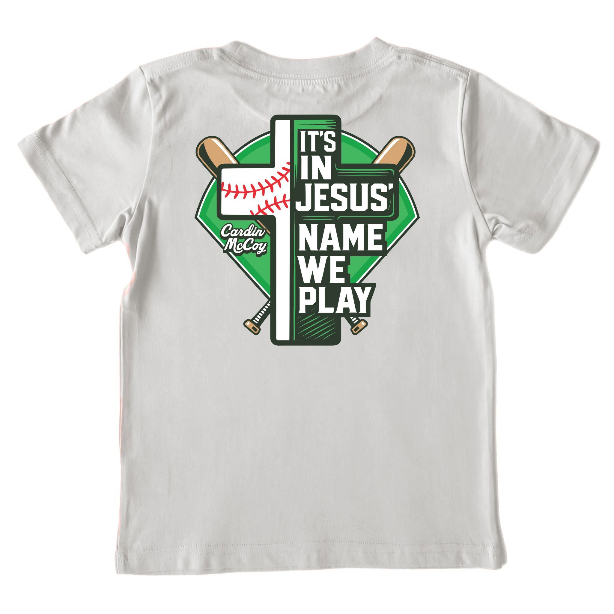 Kids' In Jesus Name Baseball Performance Short-Sleeve Tee Short Sleeve T-Shirt Cardin McCoy 