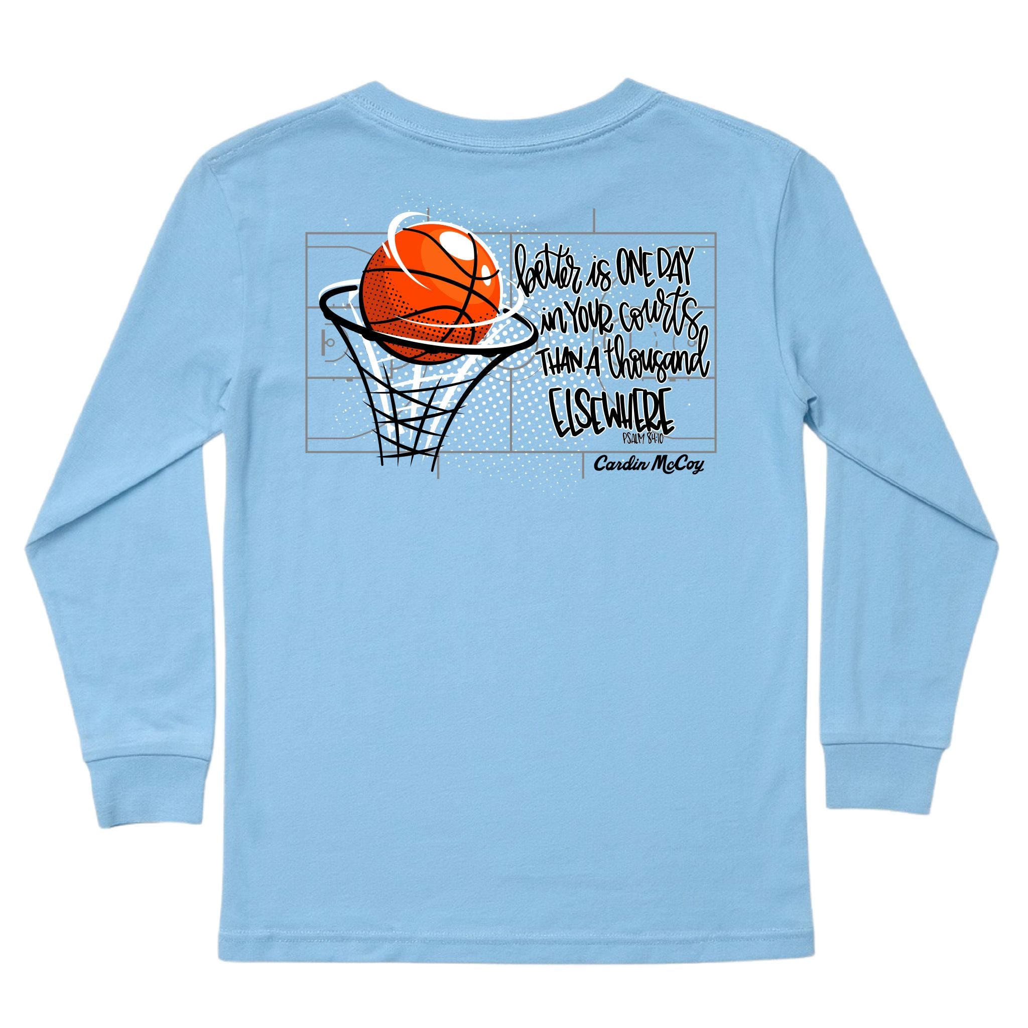 Kids' In Your Courts Long-Sleeve Tee Long Sleeve T-Shirt Cardin McCoy Light Blue XXS (2/3) Pocket