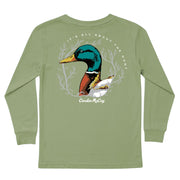 Kids' It's All About The Hunt Long-Sleeve Tee Long Sleeve T-Shirt Cardin McCoy Light Olive XXS (2/3) Pocket