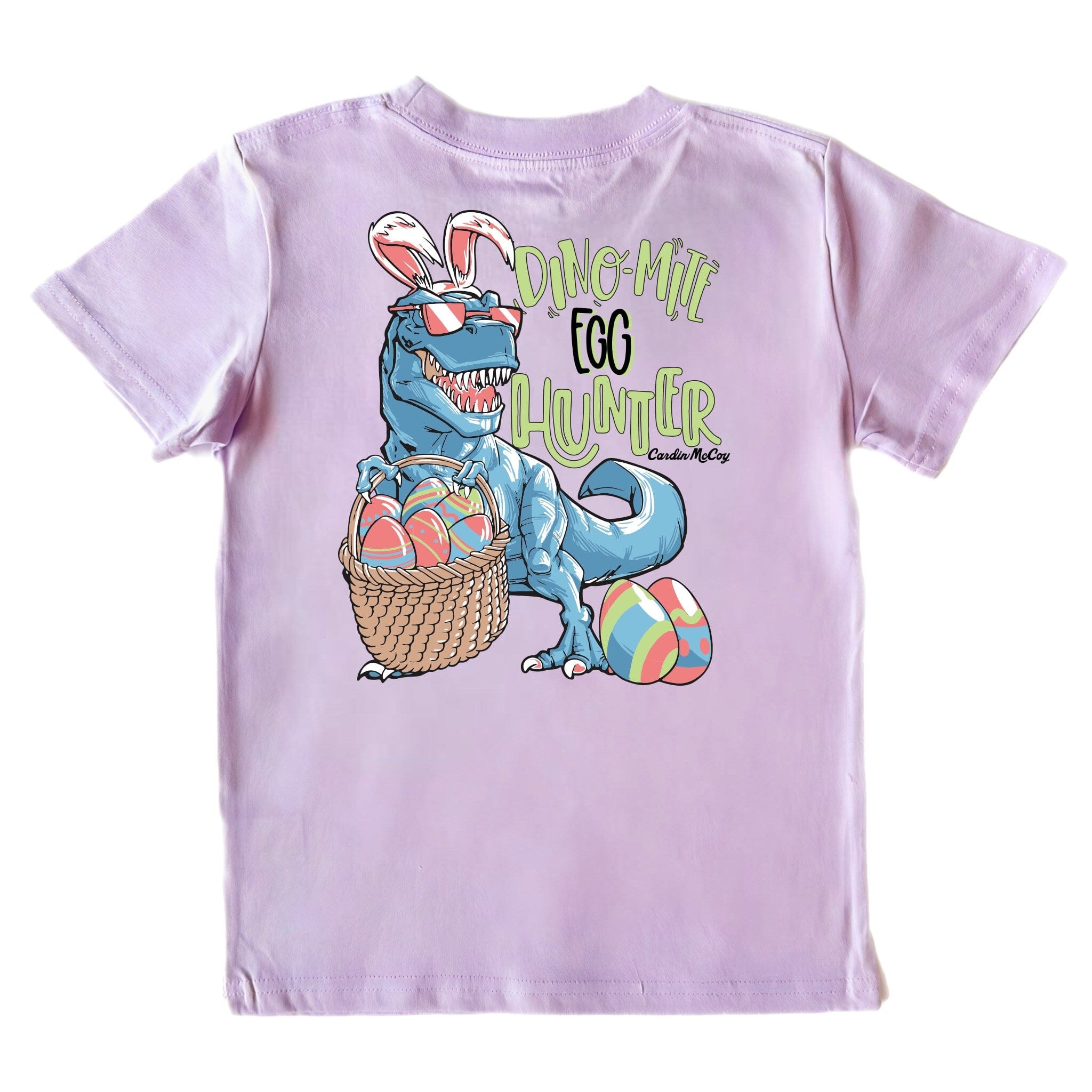 Kids' It's Dino-Mite Egg Hunter Short-Sleeve Tee Short Sleeve T-Shirt Cardin McCoy Lavender XXS (2/3) Pocket