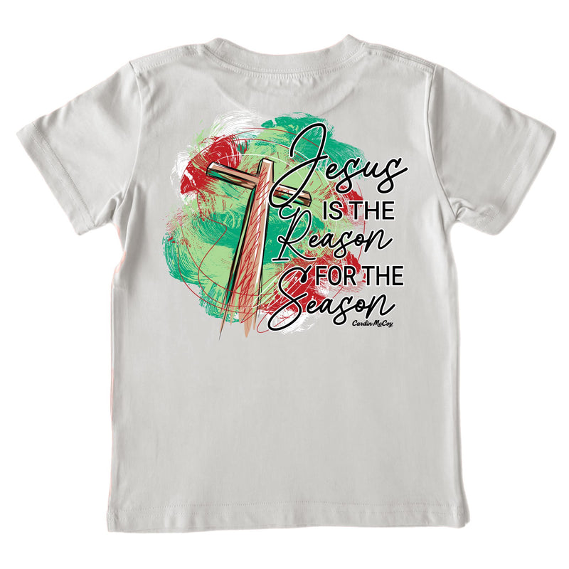 Kids' Jesus is the Reason Short-Sleeve Tee Short Sleeve T-Shirt Cardin McCoy Ice Gray XXS (2/3) Pocket