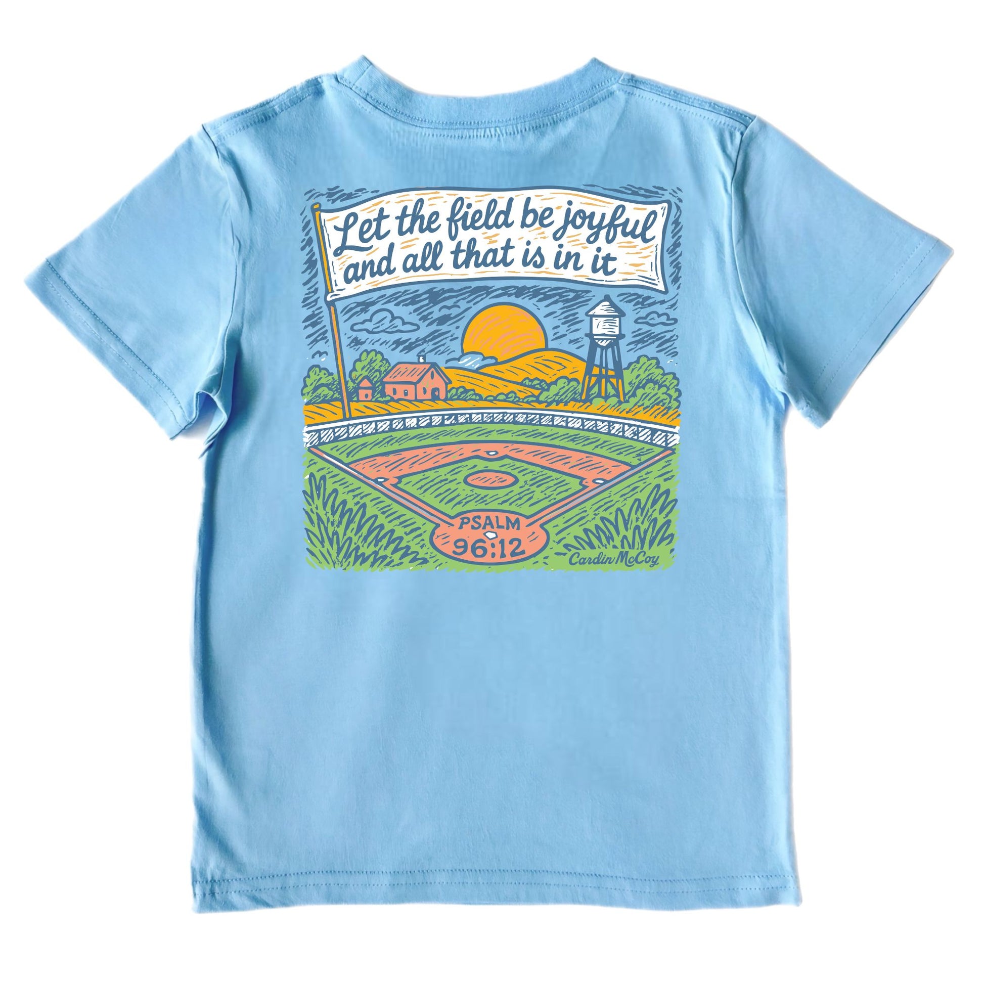 Kids' Joyful Baseball Short-Sleeve Tee Short Sleeve T-Shirt Cardin McCoy Light Blue XXS (2/3) Pocket