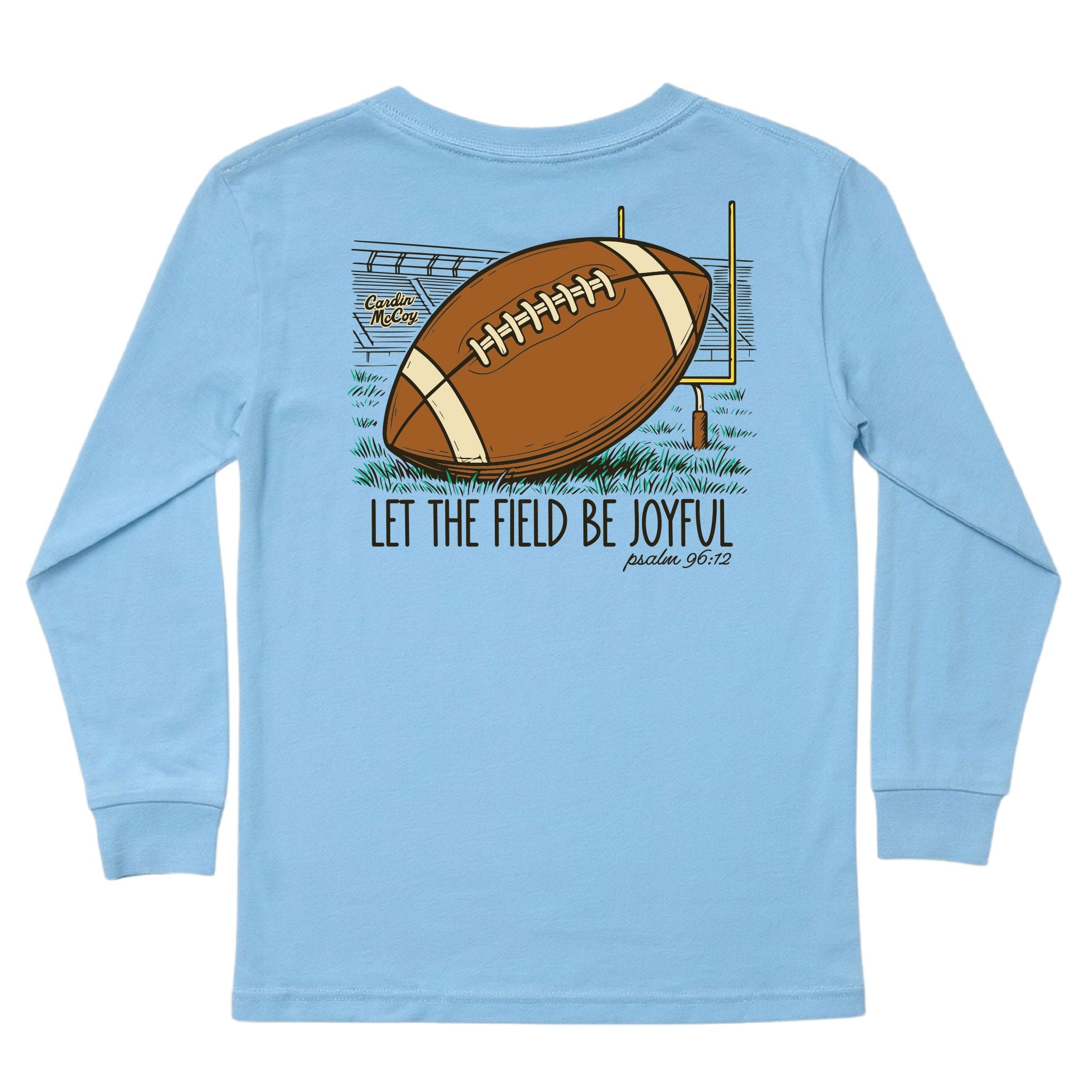 Kids' Joyful Football Long-Sleeve Tee Long Sleeve T-Shirt Cardin McCoy Light Blue XXS (2/3) Pocket