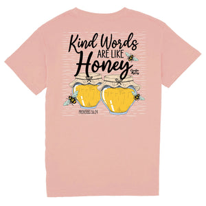 Kids' Kind Words Like Honey Short Sleeve Tee Short Sleeve T-Shirt Cardin McCoy Rose Tan XXS (2/3) Pocket