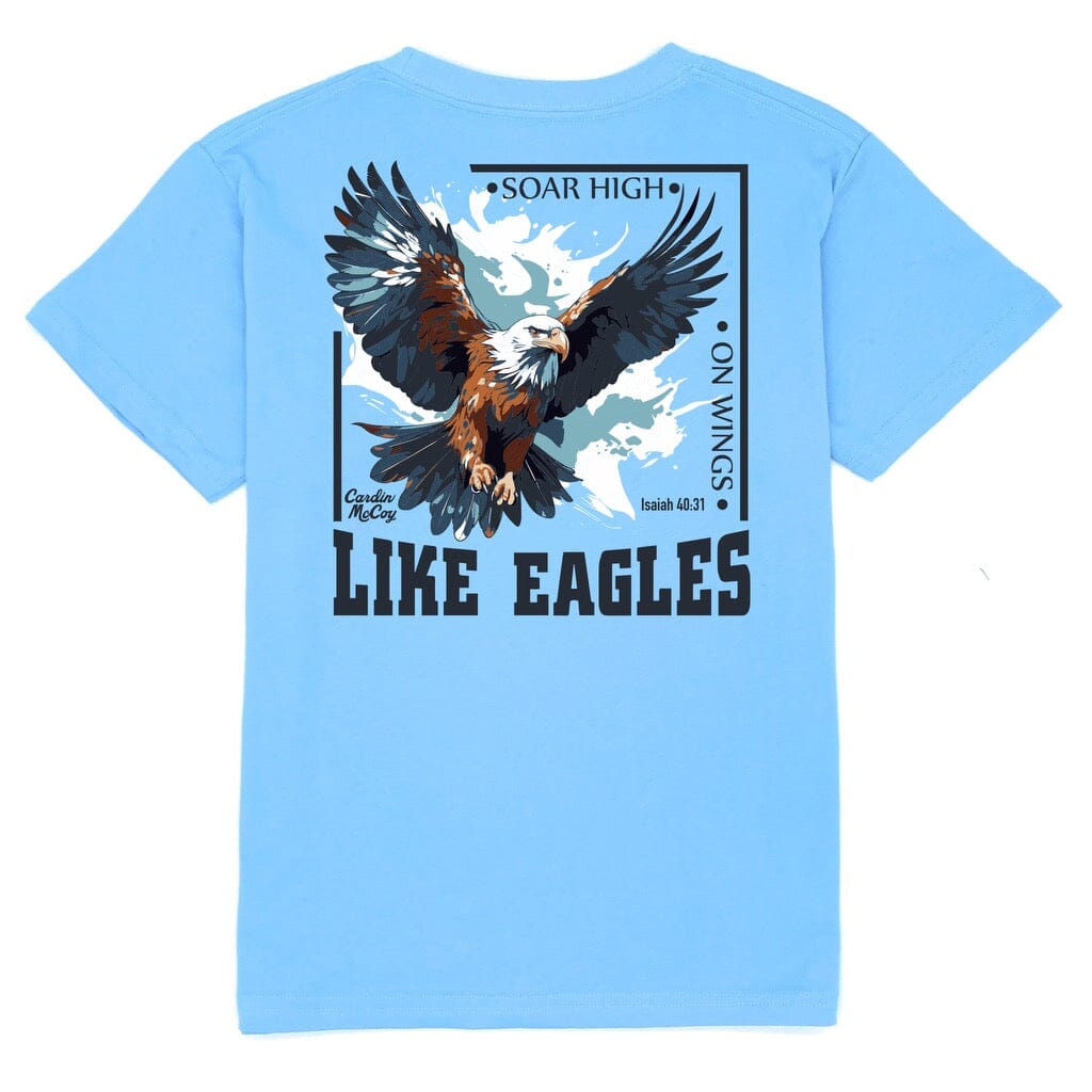 Kids' Like Eagles Short Sleeve Tee Short Sleeve T-Shirt Cardin McCoy Ocean M (8) Pocket