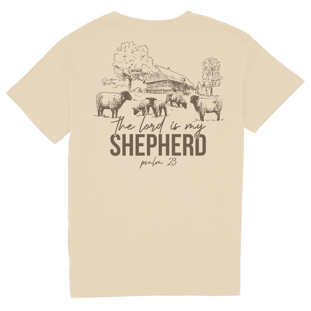 Kids' Lord is My Shepherd Short Sleeve Pocket Tee Short Sleeve T-Shirt Cardin McCoy Sand XXS (2/3) 