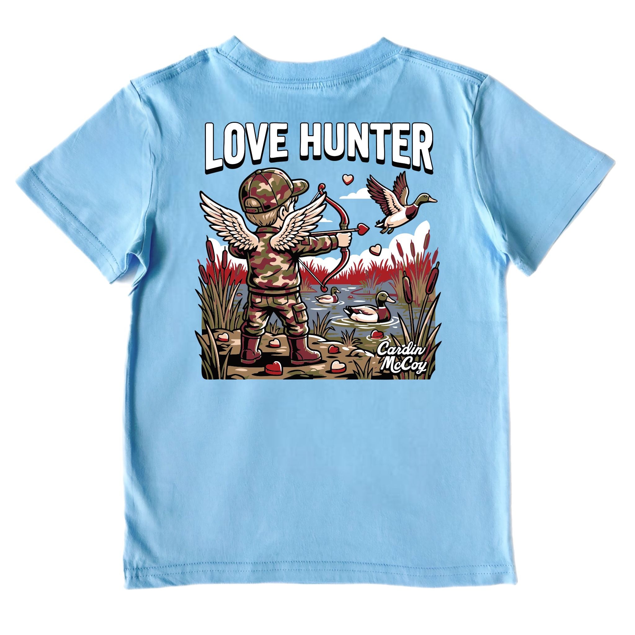 Kids' Love Hunter Short-Sleeve Tee Short Sleeve T-Shirt Cardin McCoy Light Blue XXS (2/3) Pocket