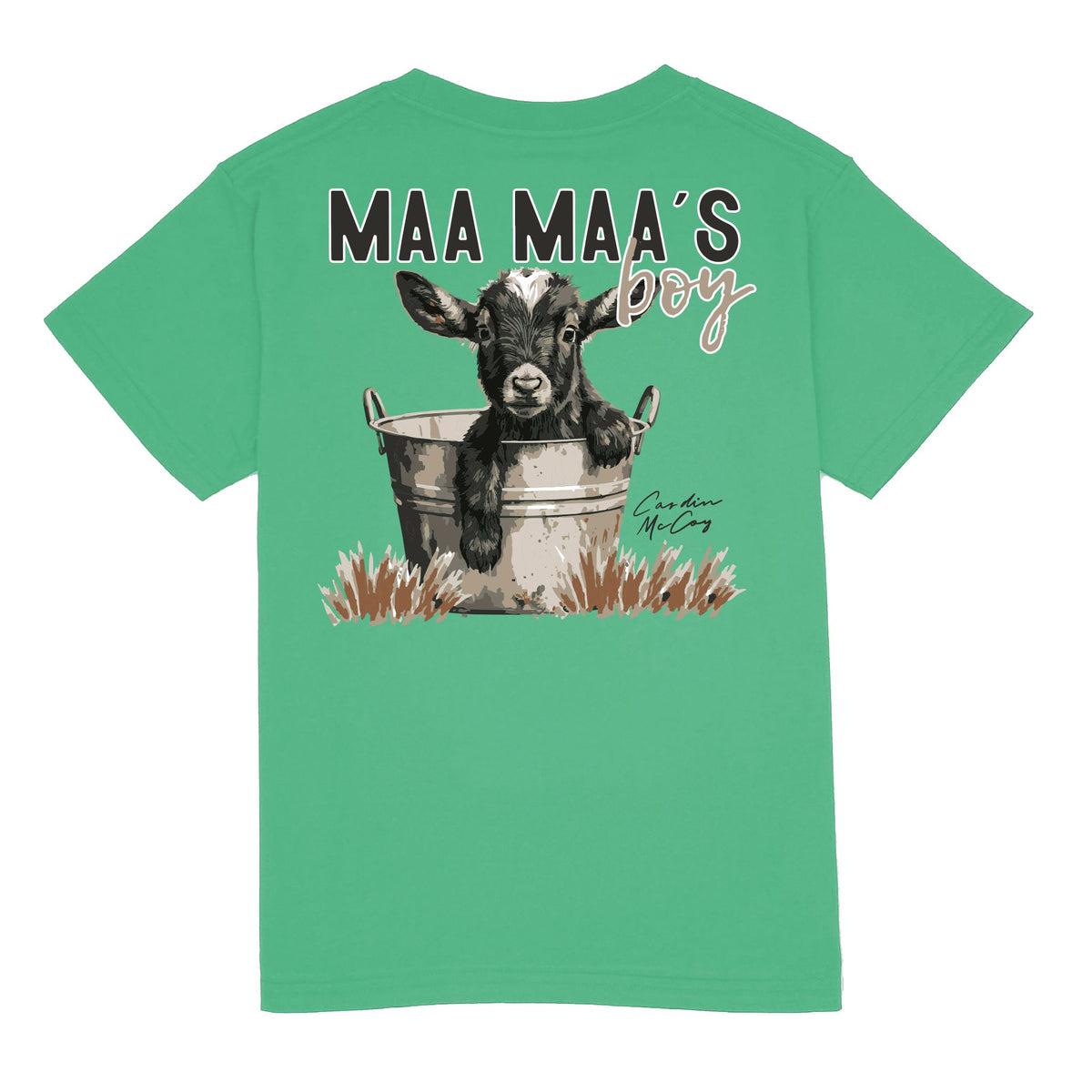 Kids' Maa Maa's Boy Short Sleeve Pocket Tee Short Sleeve T-Shirt Cardin McCoy Green XXS (2/3) 