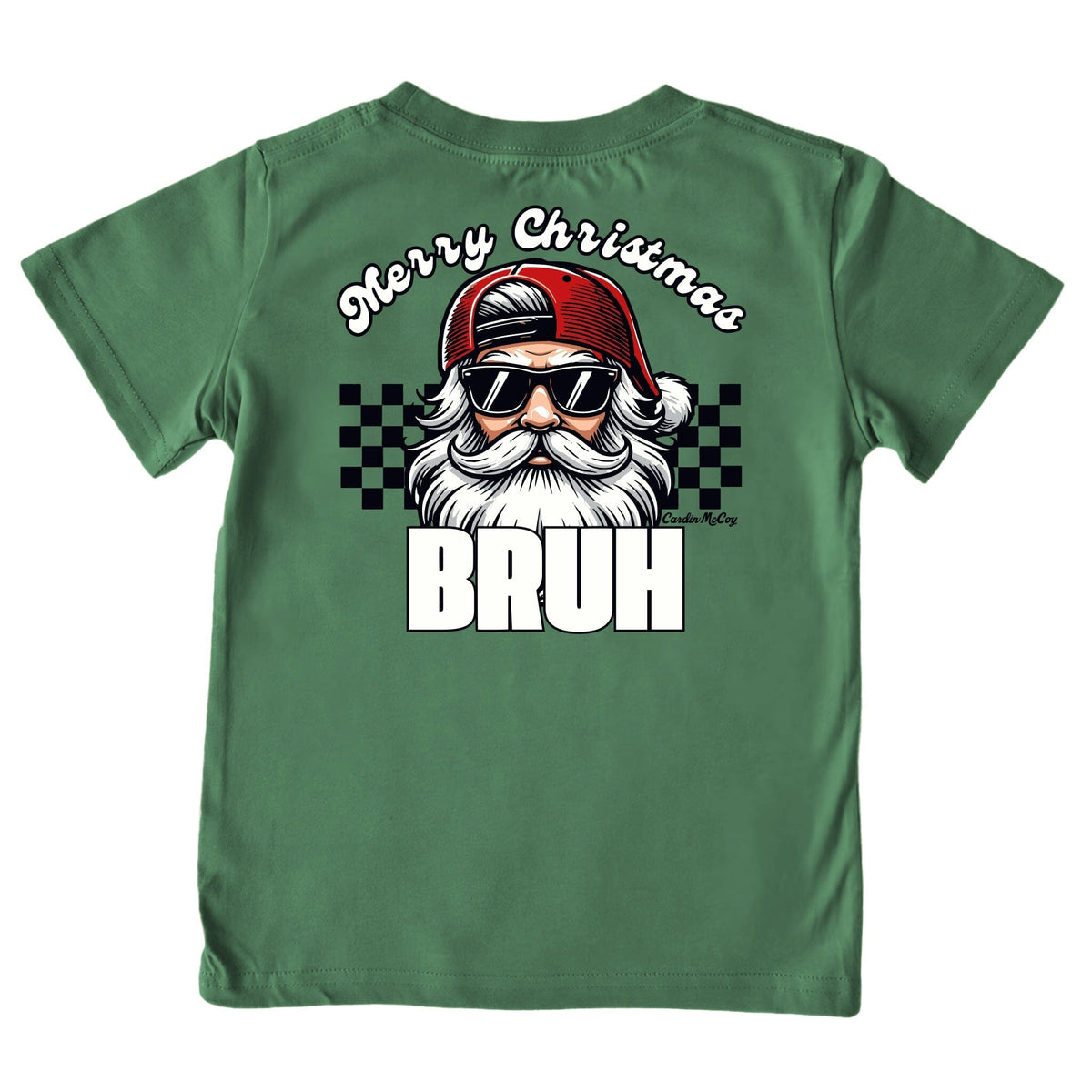 Kids' Merry Christmas Bruh Short-Sleeve Tee Short Sleeve T-Shirt Cardin McCoy Dark Olive XXS (2/3) Pocket