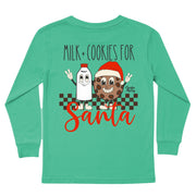 Kids' Milk & Cookies Long-Sleeve Tee Long Sleeve T-Shirt Cardin McCoy Green XXS (2/3) Pocket