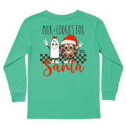 Kids' Milk & Cookies Long-Sleeve Tee Long Sleeve T-Shirt Cardin McCoy Green XXS (2/3) Pocket