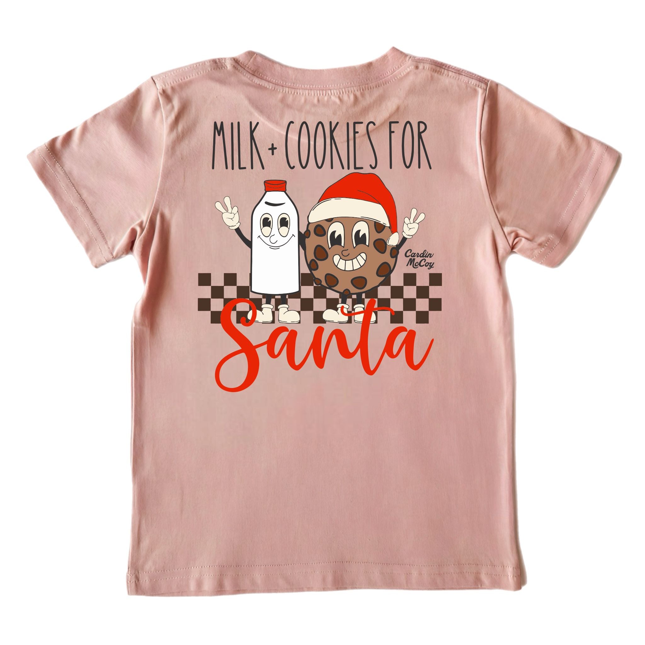 Kids' Milk & Cookies Short-Sleeve Tee Short Sleeve T-Shirt Cardin McCoy Rose Tan XXS (2/3) Pocket