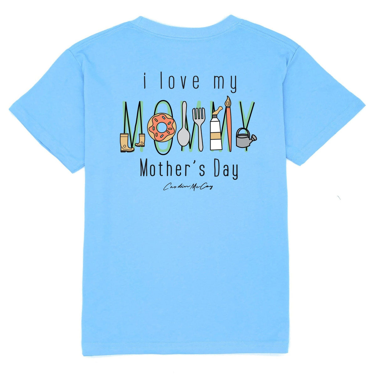 Kids' Mother's Day Short Sleeve Pocket Tee Short Sleeve T-Shirt Cardin McCoy Ocean M (8) Pocket