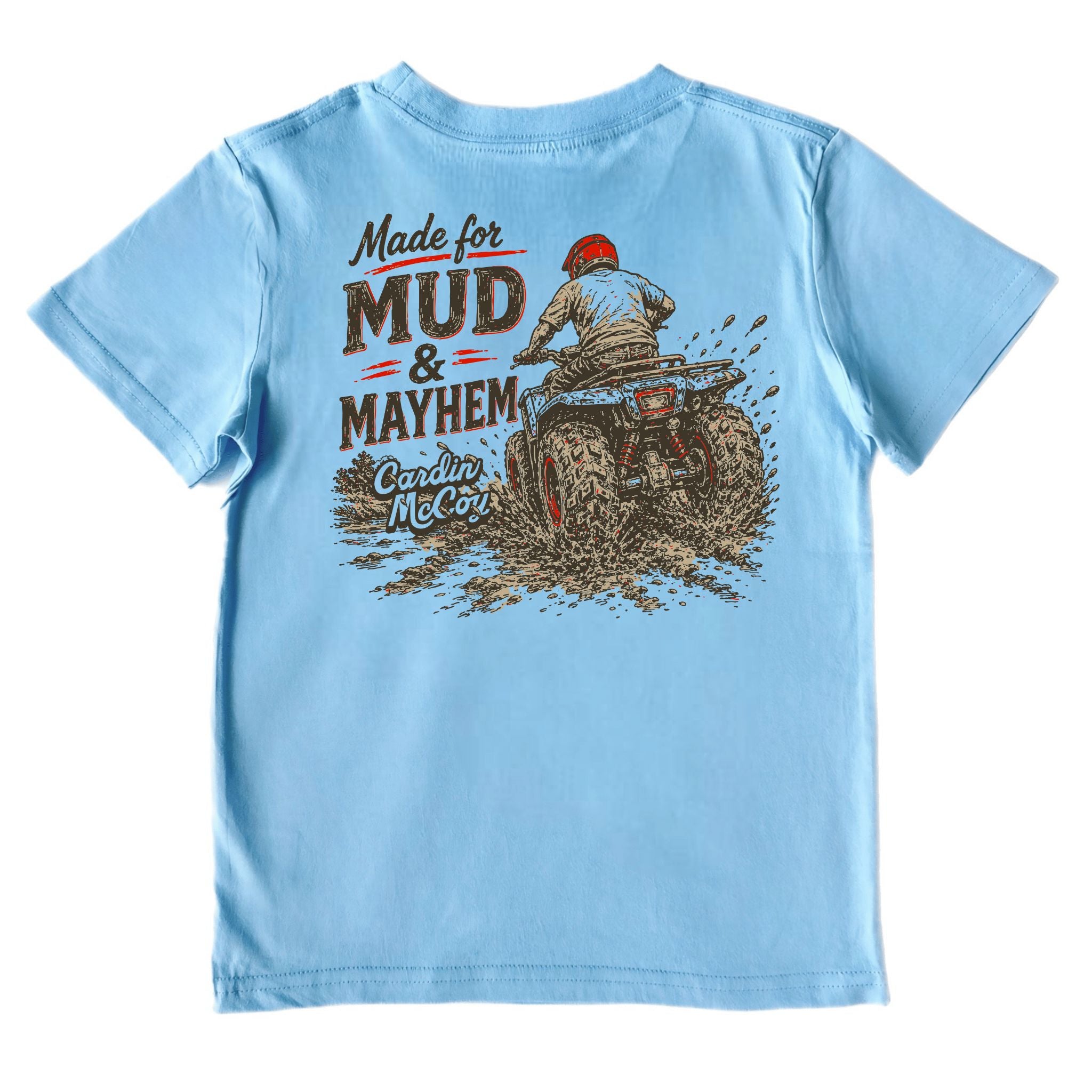 Kids' Mud and Mayhem Short-Sleeve Tee Short Sleeve T-Shirt Cardin McCoy Light Blue XXS (2/3) Pocket