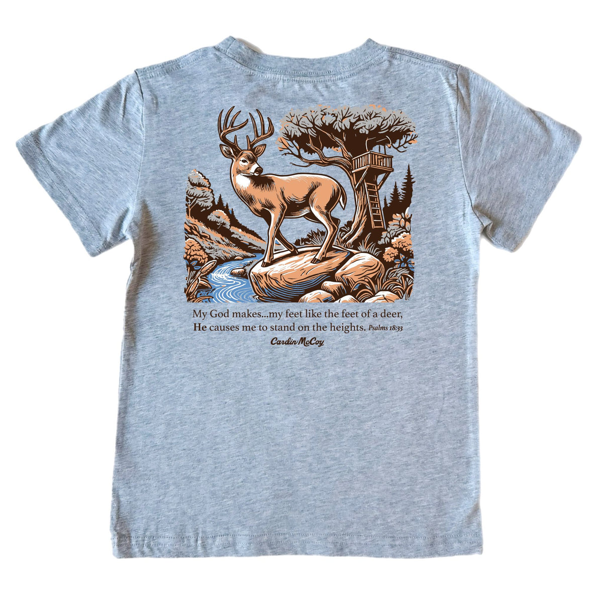 Kids' My God Makes Short-Sleeve Tee Short Sleeve T-Shirt Cardin McCoy Heather Gray XXS (2/3) Pocket