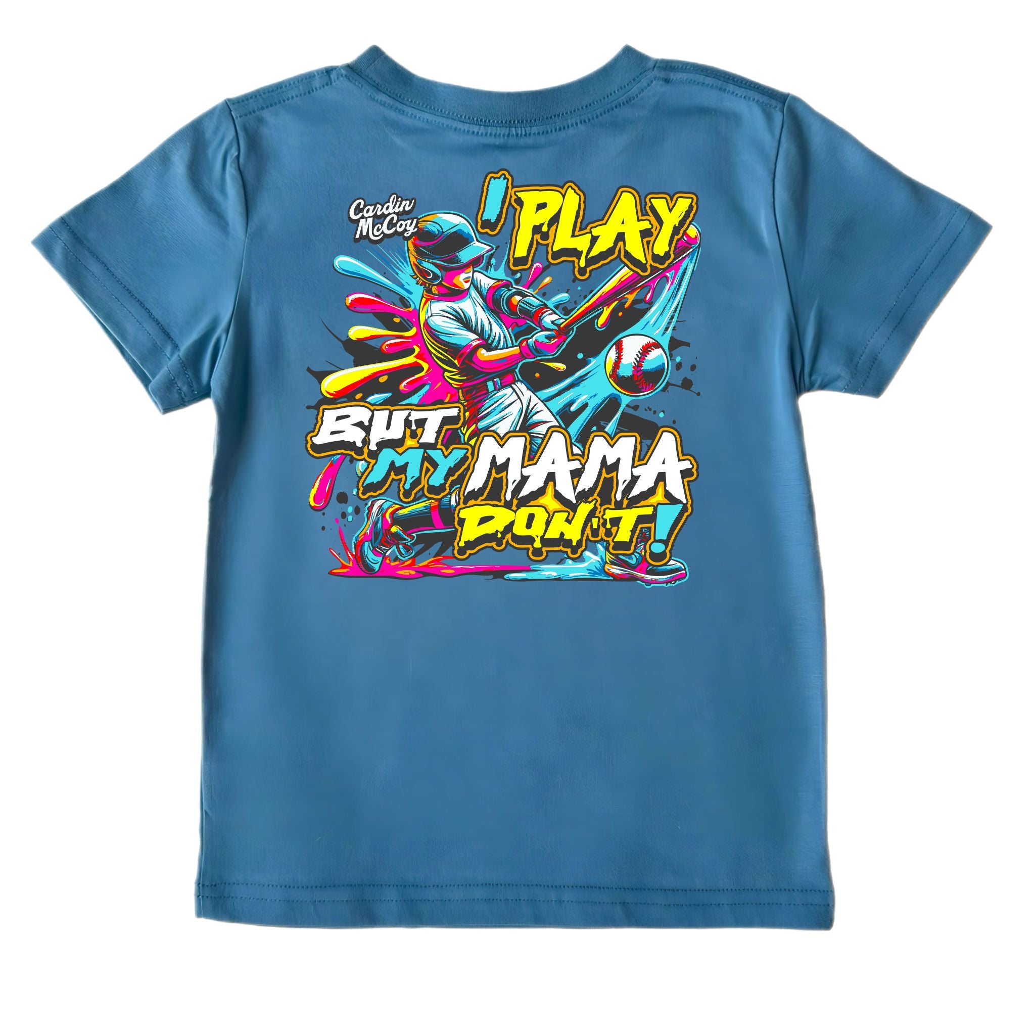 Kids' My Mama Don't Short-Sleeve Tee Short Sleeve T-Shirt Cardin McCoy Blue XXS (2/3) Pocket