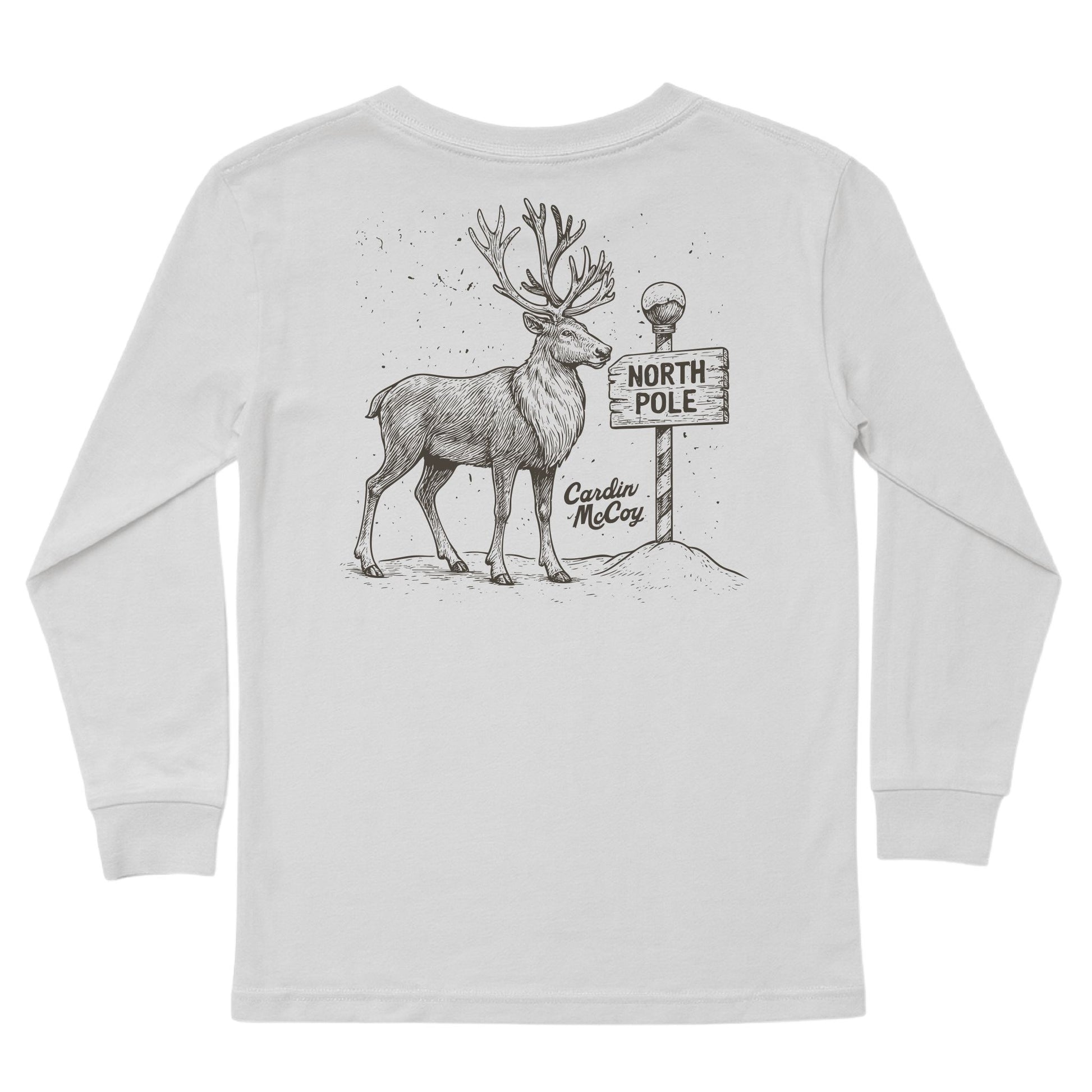 Kids' North Pole Sketch Long-Sleeve Tee Long Sleeve T-Shirt Cardin McCoy Ice Gray XXS (2/3) Pocket