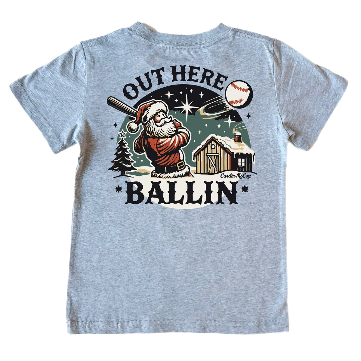 Kids' Out Here Ballin Short-Sleeve Tee Short Sleeve T-Shirt Cardin McCoy Heather Gray XXS (2/3) Pocket