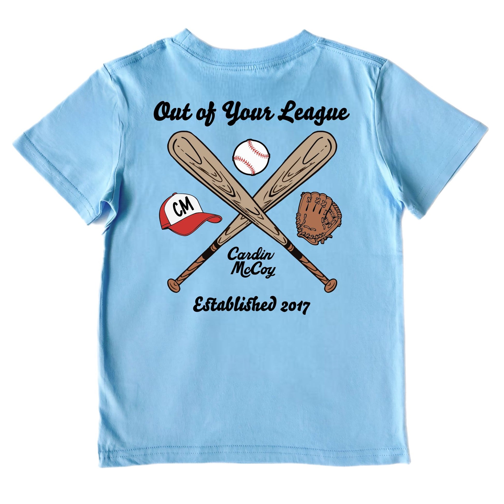 Kids' Out of Your League Short-Sleeve Tee Short Sleeve T-Shirt Cardin McCoy Light Blue XXS (2/3) Pocket