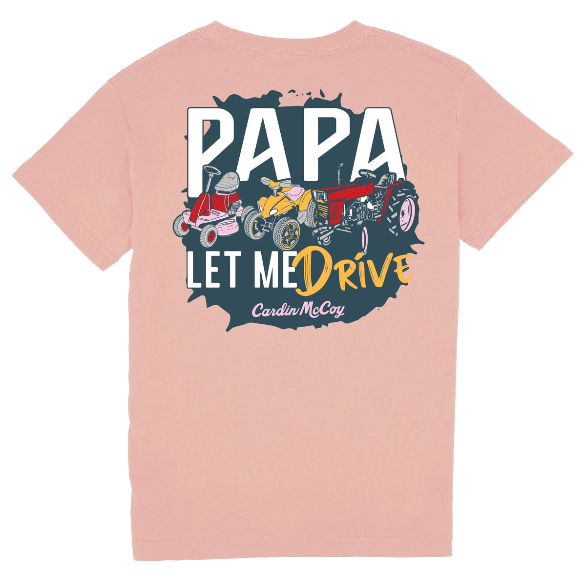 Kids' Papa Let Me Drive Short Sleeve Tee Short Sleeve T-Shirt Cardin McCoy Rose Tan XXS (2/3) Pocket