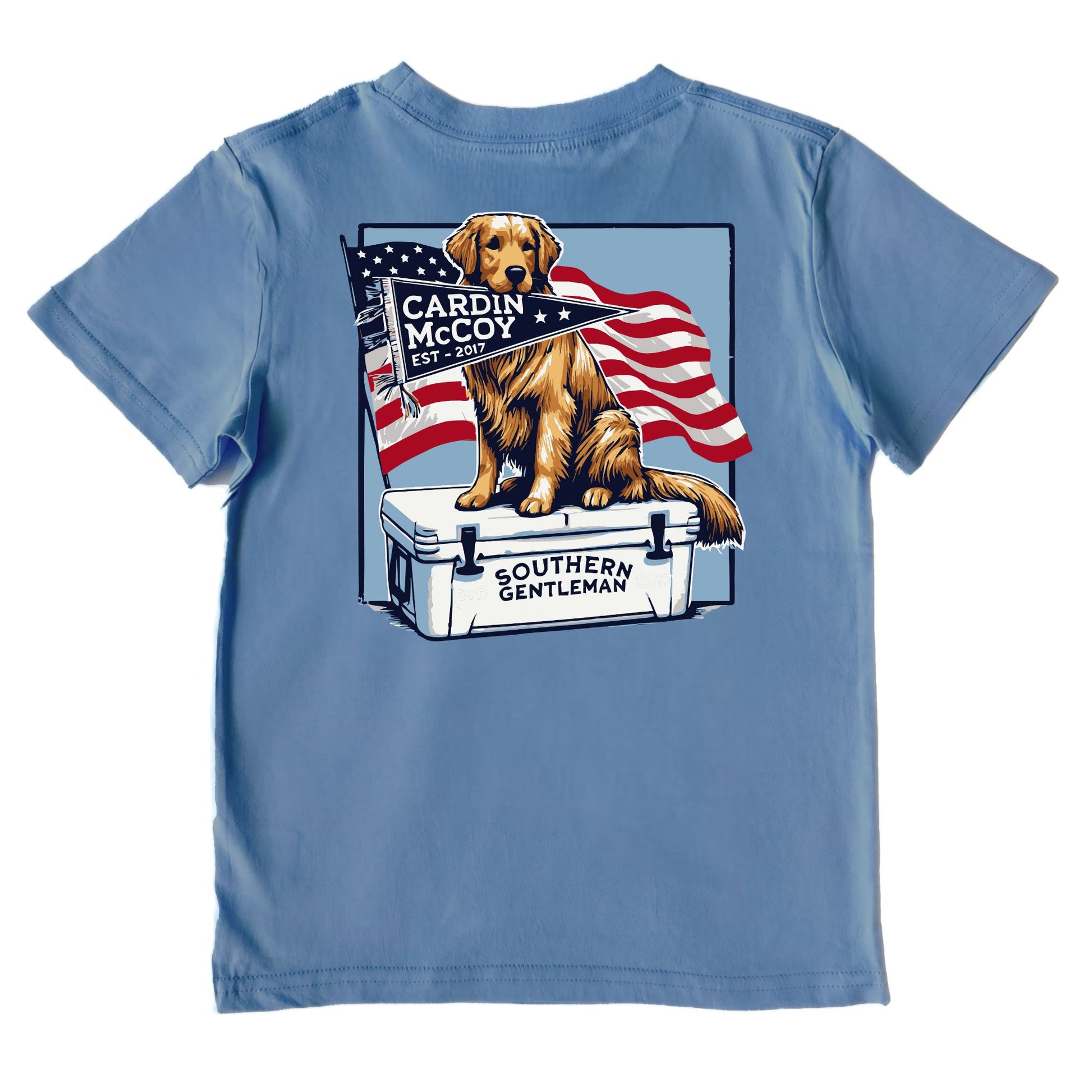 Kids' Patriotic Southern Gentleman Performance Short-Sleeve Tee Short Sleeve T-Shirt Cardin McCoy 
