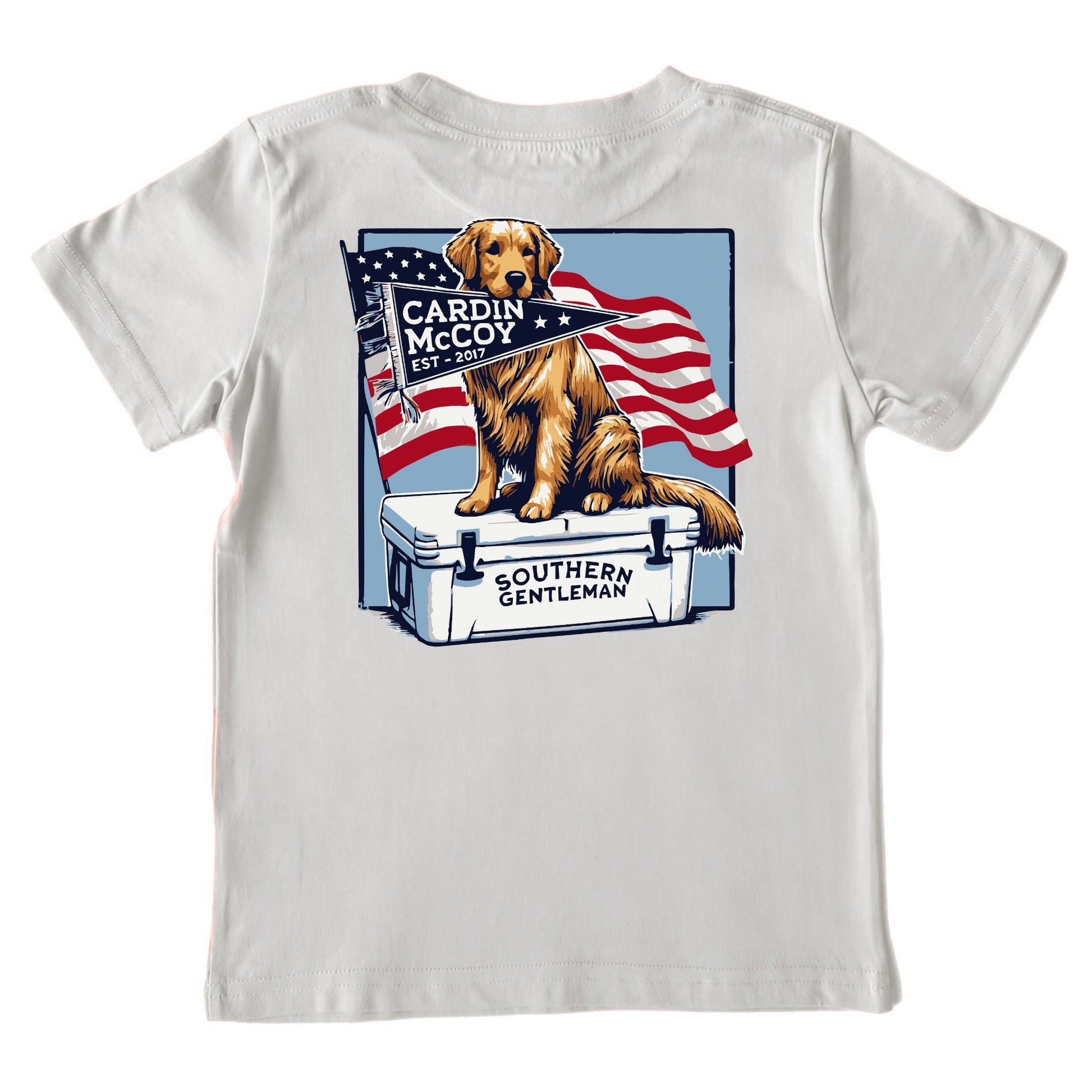 Kids' Patriotic Southern Gentleman Performance Short-Sleeve Tee Short Sleeve T-Shirt Cardin McCoy 