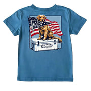 Kids' Patriotic Southern Gentleman Short-Sleeve Tee Short Sleeve T-Shirt Cardin McCoy Blue XXS (2/3) Pocket