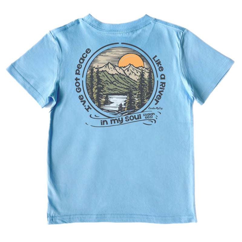 Kids' Peace Like A River Short-Sleeve Tee Short Sleeve T-Shirt Cardin McCoy Light Blue XXS (2/3) Pocket
