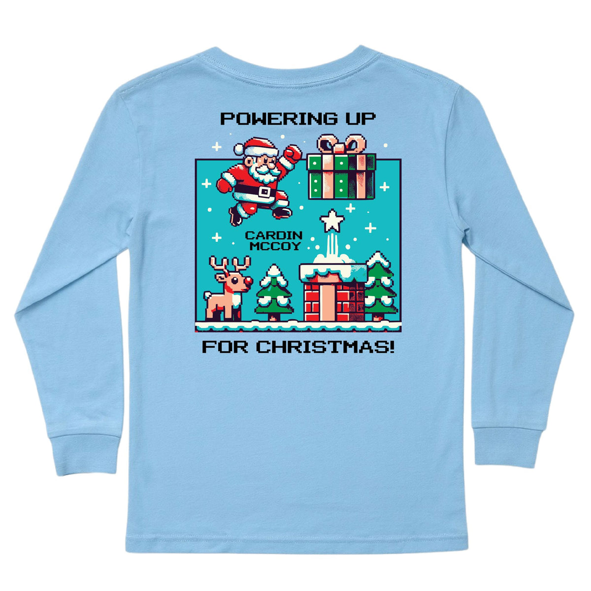 Kids' Powering Up Long-Sleeve Tee Long Sleeve T-Shirt Cardin McCoy Light Blue XXS (2/3) Pocket