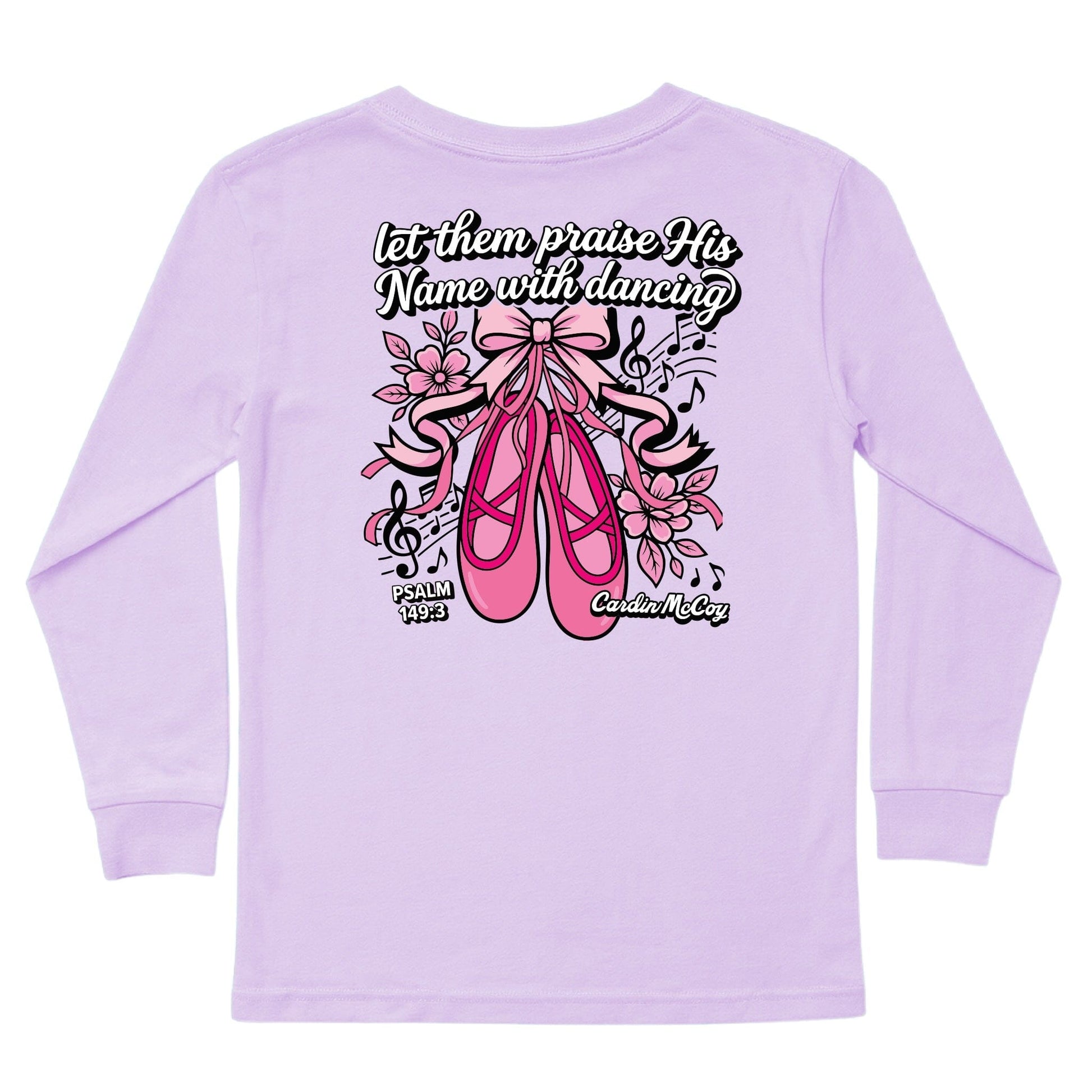 Kids' Praise With Dancing Long-Sleeve Tee Long Sleeve T-Shirt Cardin McCoy Lavender XXS (2/3) Pocket