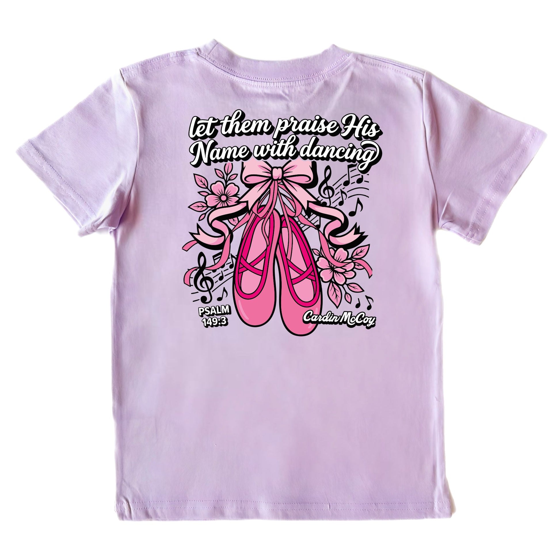 Kids' Praise With Dancing Short-Sleeve Tee Short Sleeve T-Shirt Cardin McCoy Lavender XXS (2/3) Pocket