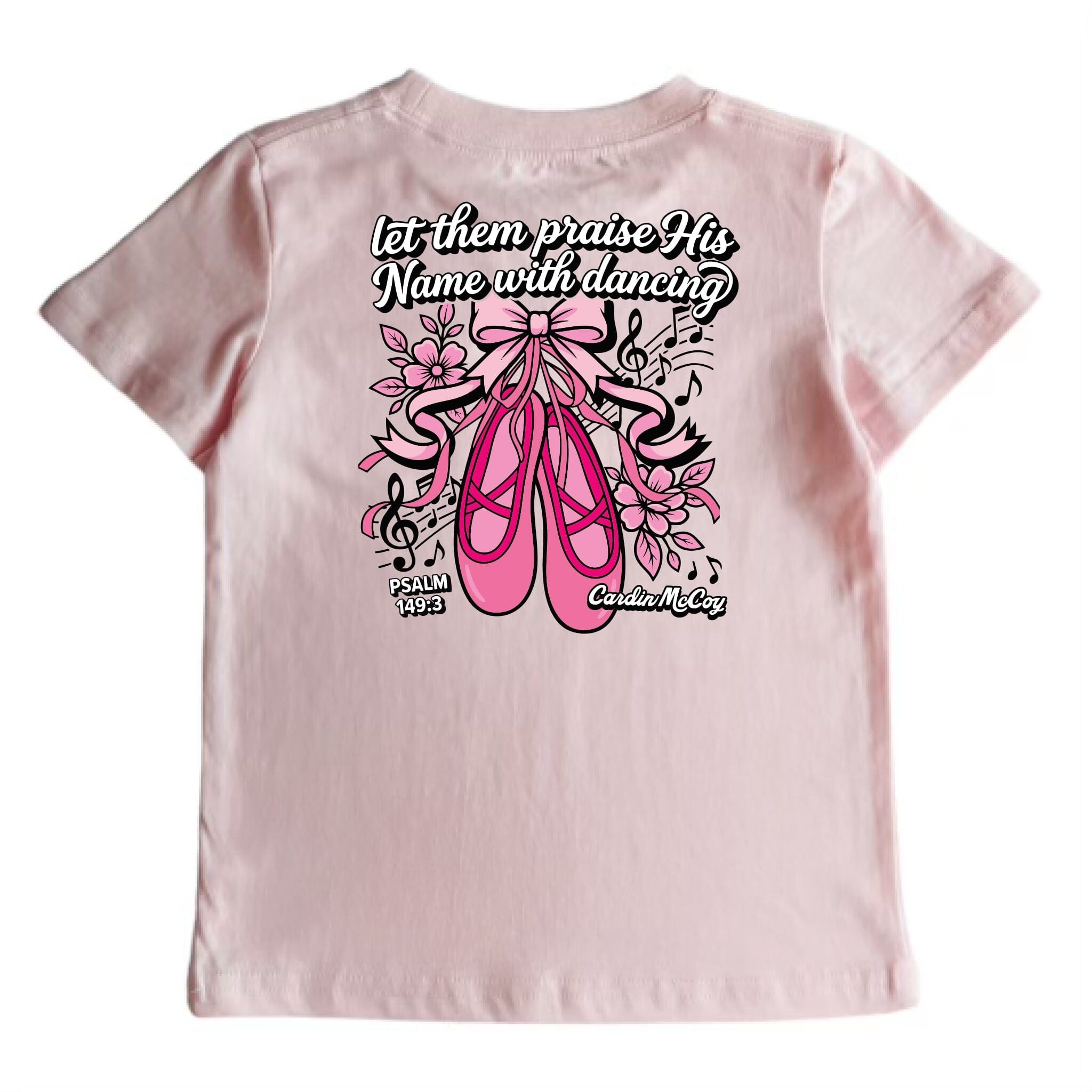 Kids' Praise With Dancing Short-Sleeve Tee Short Sleeve T-Shirt Cardin McCoy Light Pink XXS (2/3) Pocket