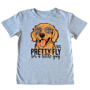 Kids' Pretty Fly For A Little Guy Front Short-Sleeve Tee Short Sleeve T-Shirt Cardin McCoy Heather Gray XXS (2/3) No Pocket