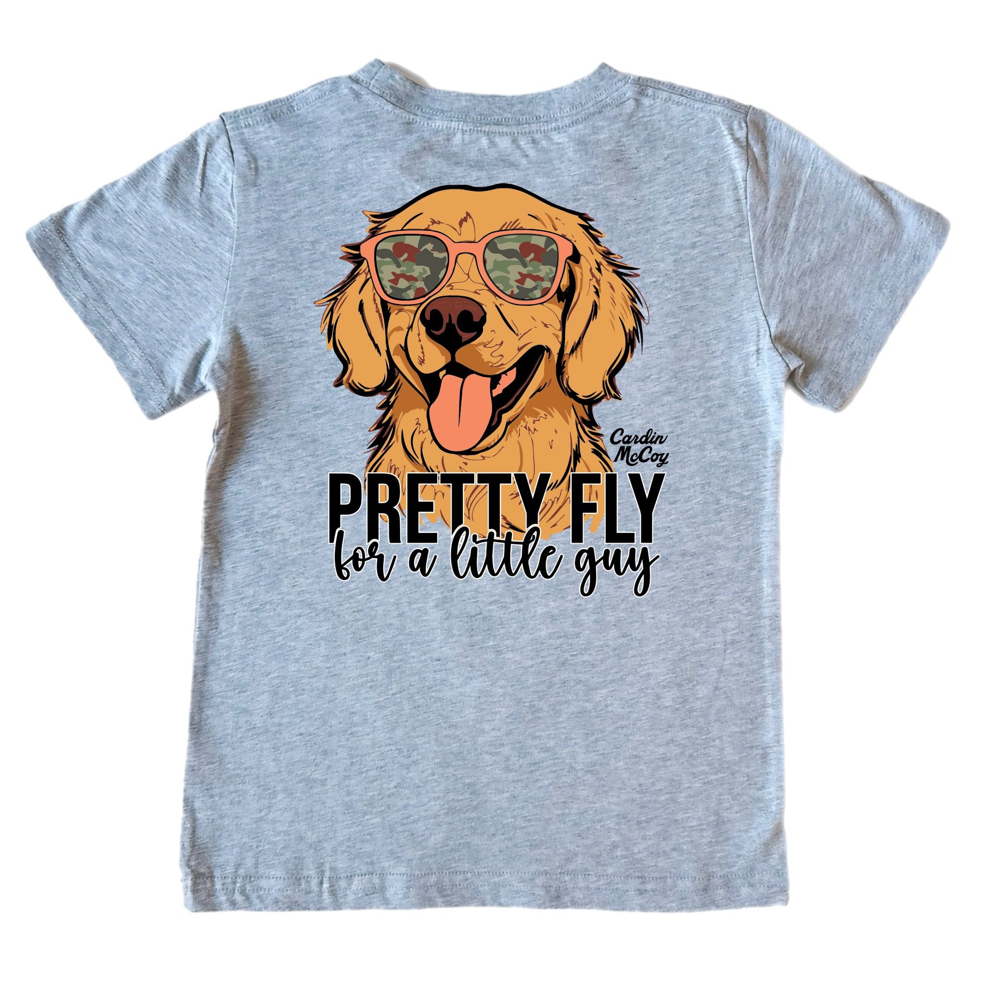 Kids' Pretty Fly For A Little Guy Short-Sleeve Tee Short Sleeve T-Shirt Cardin McCoy Heather Gray XXS (2/3) Pocket