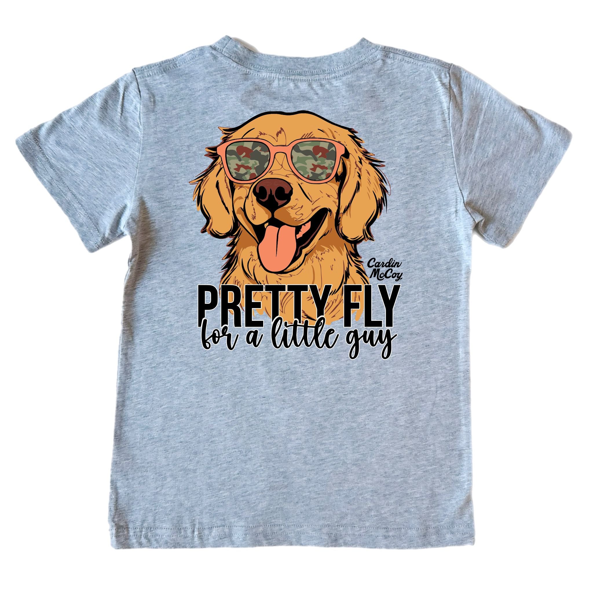 Kids' Pretty Fly For A Little Guy Short-Sleeve Tee Short Sleeve T-Shirt Cardin McCoy Heather Gray XXS (2/3) Pocket
