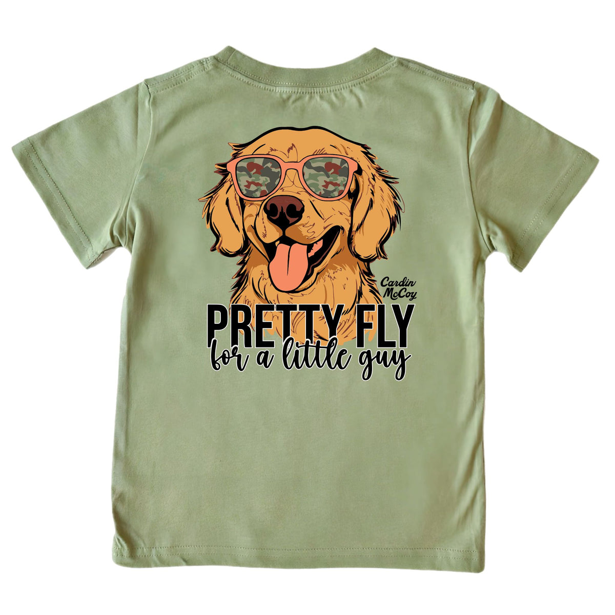 Kids' Pretty Fly For A Little Guy Short-Sleeve Tee Short Sleeve T-Shirt Cardin McCoy Light Olive XXS (2/3) Pocket