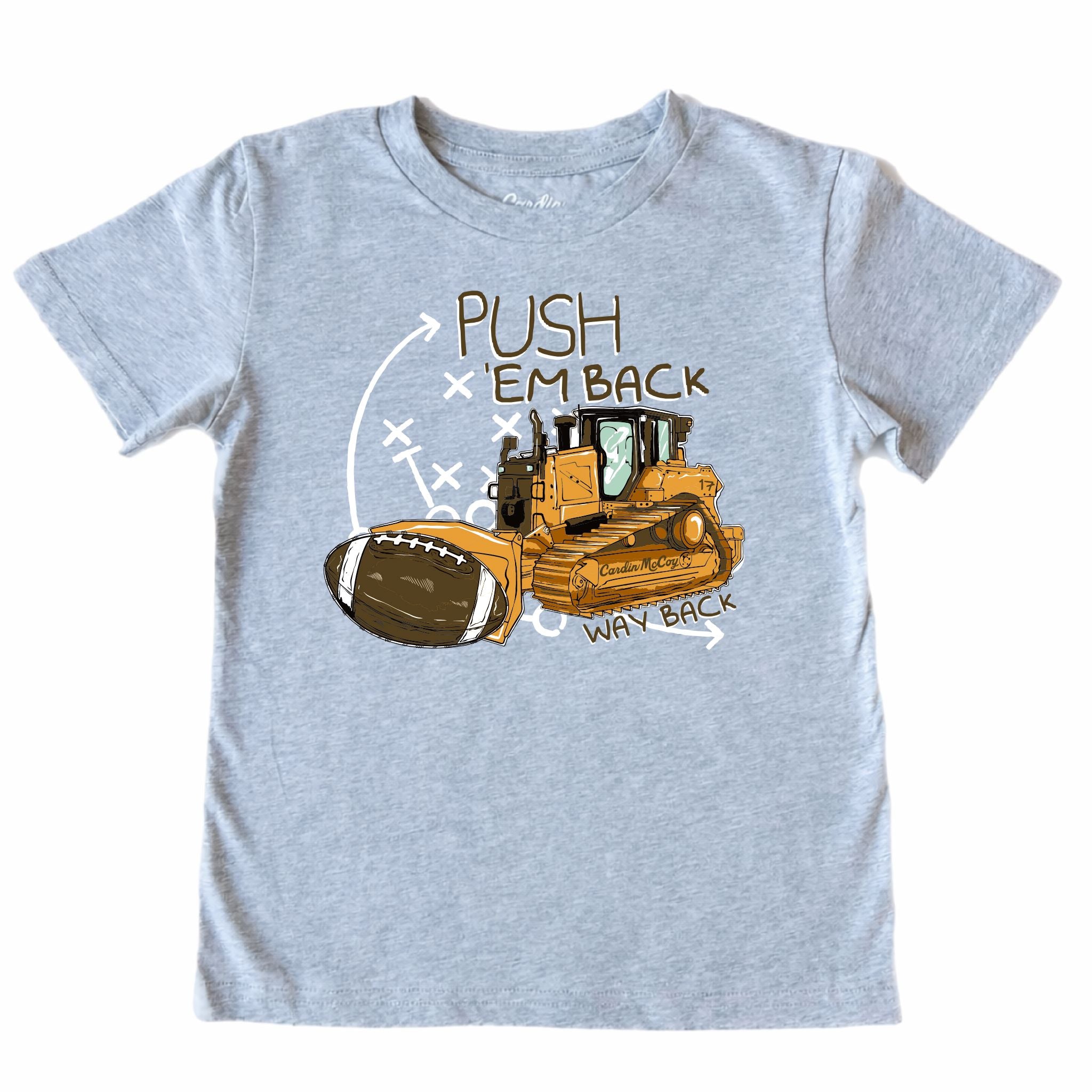 Kids' Push Em Back Front Short-Sleeve Tee Short Sleeve T-Shirt Cardin McCoy Heather Gray XXS (2/3) Pocket