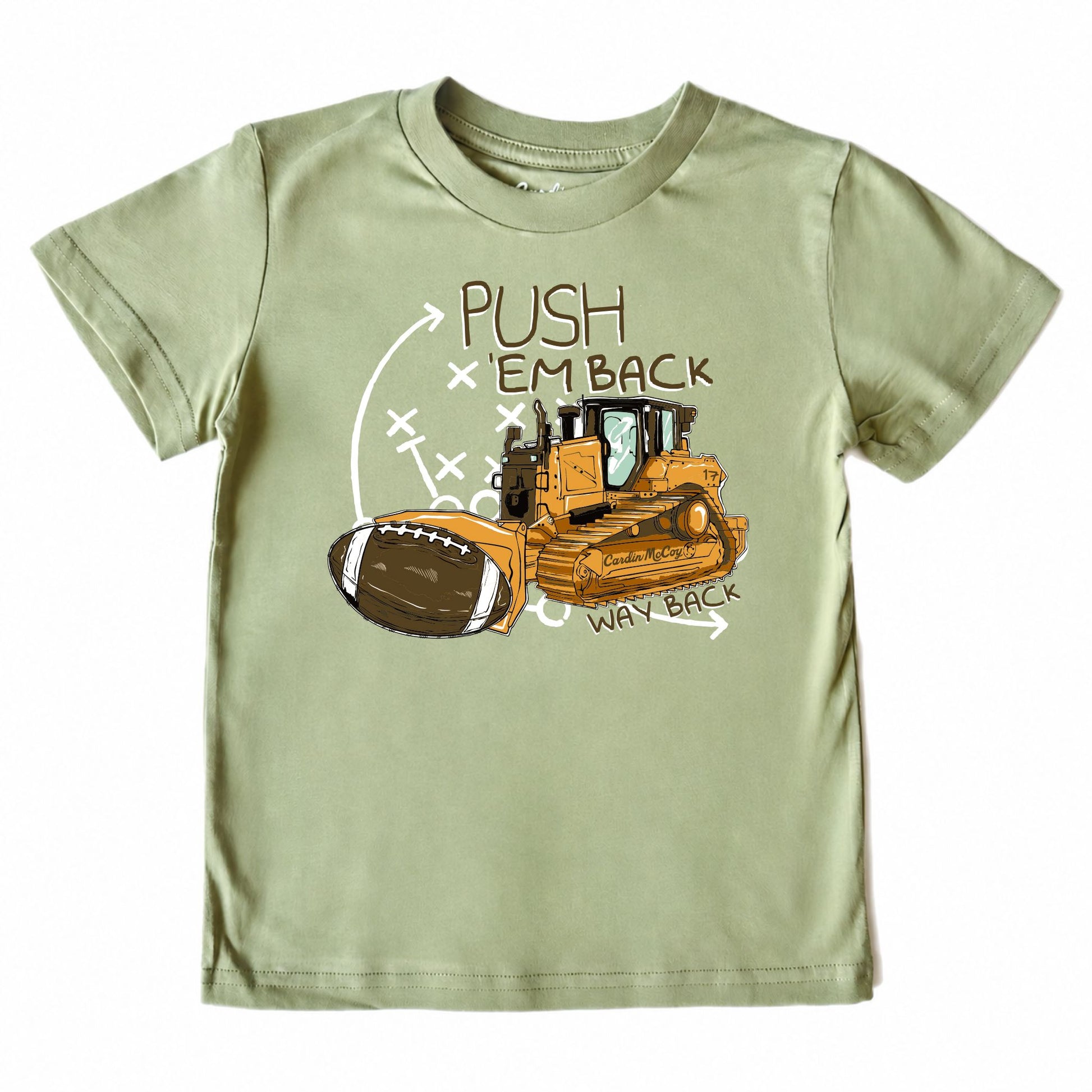 Kids' Push Em Back Front Short-Sleeve Tee Short Sleeve T-Shirt Cardin McCoy Light Olive XXS (2/3) Pocket