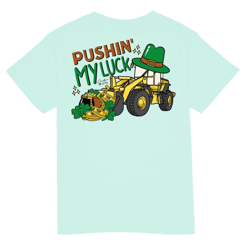 Kids' Pushin' My Luck Short Sleeve Pocket Tee Short Sleeve T-Shirt Cardin McCoy Blue Mint XXS (2/3) 
