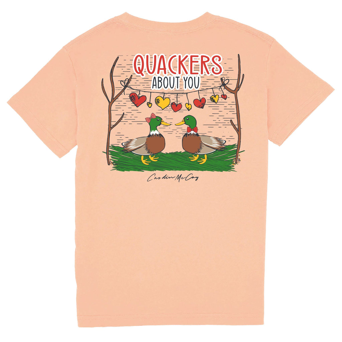Kids' Quackers About You Short Sleeve Pocket Tee Short Sleeve T-Shirt Cardin McCoy Peach XXS (2/3) 